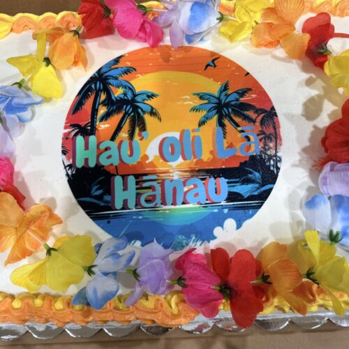 Custom Hawaiian Theme Birthday Cake